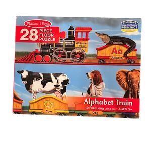 Melissa & Doug 28 Piece Alphabet Train Jumbo Jigsaw Floor Puzzle 10 Feet Long 3+